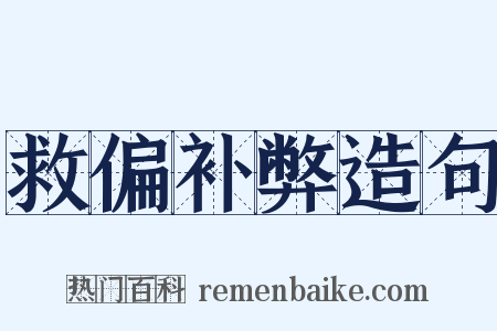 救偏补弊造句是什么意思的图片